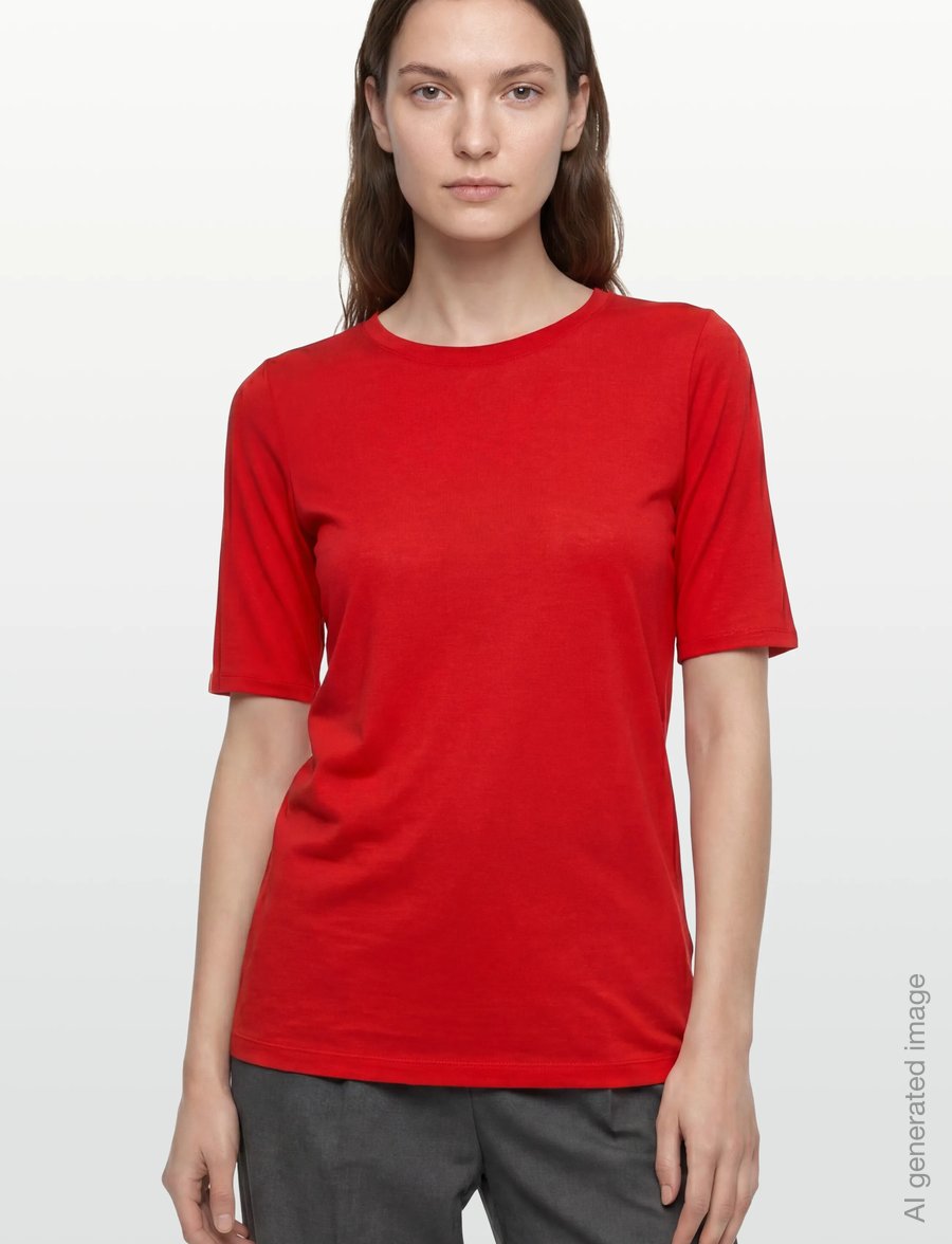 Filippa K - Elena Tee - t-shirts & tops - bright red - 3