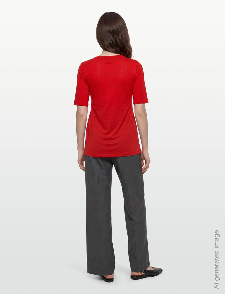 Filippa K - Elena Tee - t-shirts & tops - bright red - 4