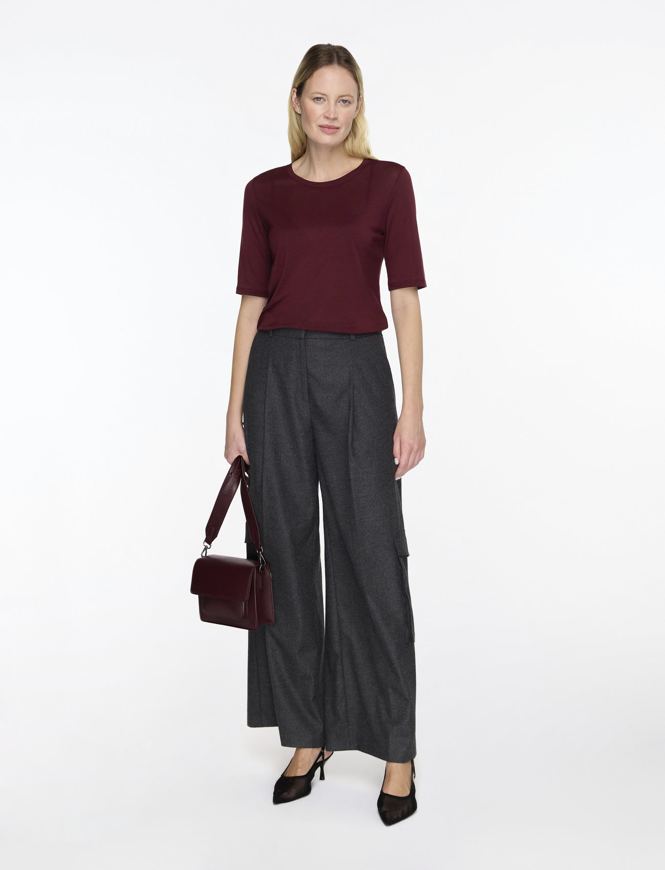 Filippa K - Elena Tee - t-särgid - burgundy - 1