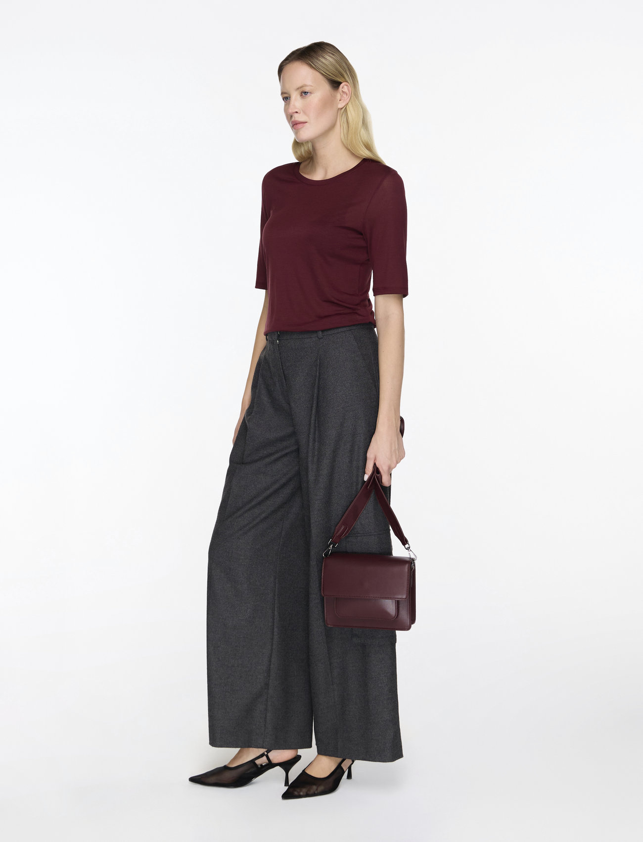 Filippa K - Elena Tee - t-särgid - burgundy - 2