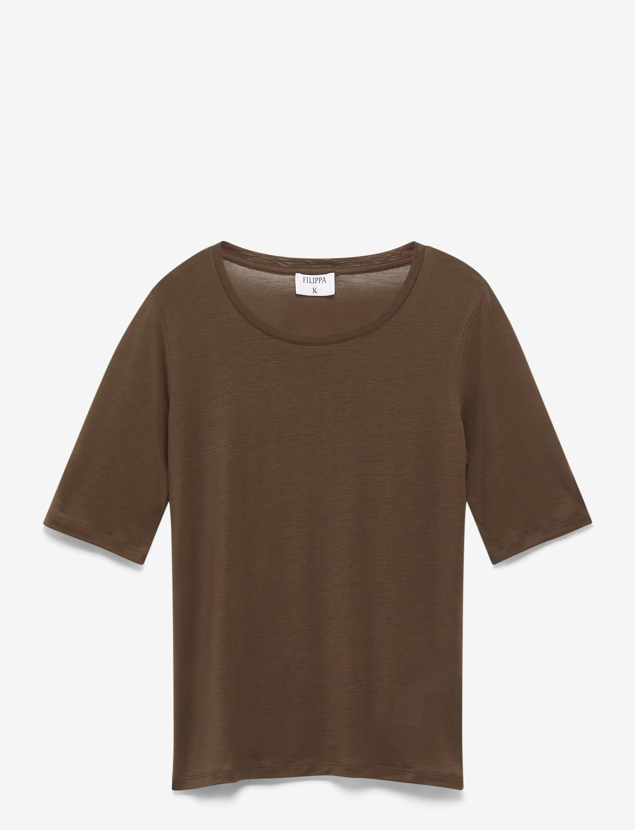Filippa K - Elena Tee - t-shirts - dark khaki green - 1