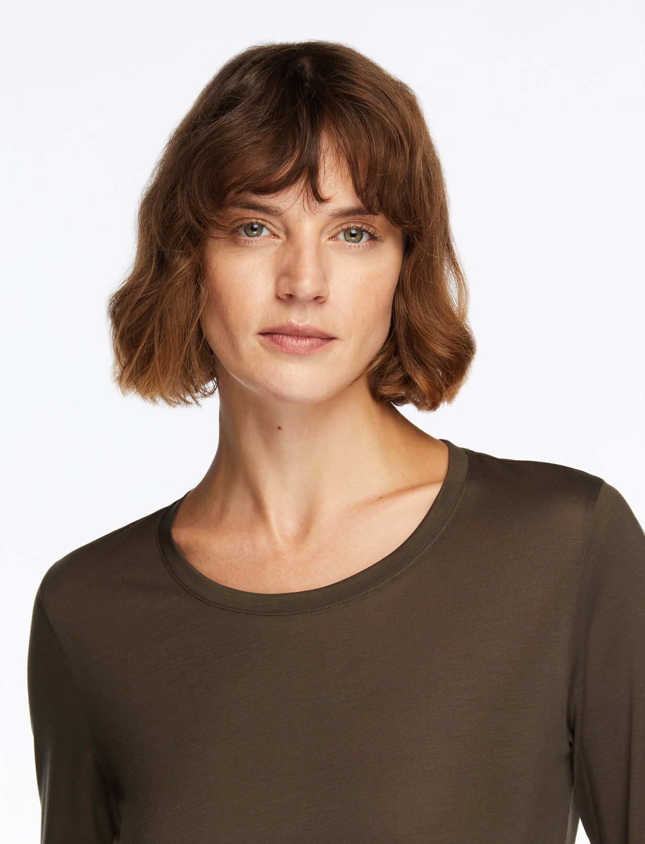 Filippa K - Elena Tee - t-shirts - dark khaki green - 5