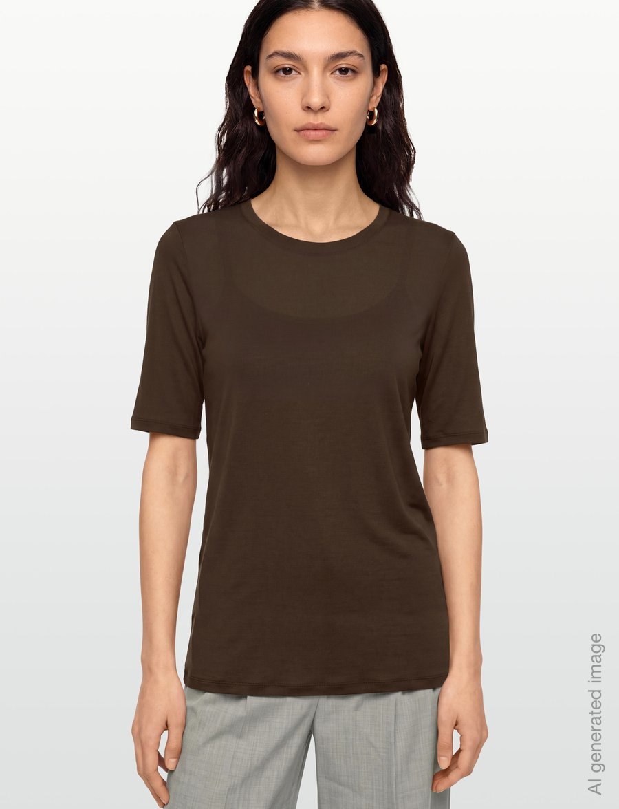 Filippa K - Elena Tee - t-shirts - ebony brown - 3