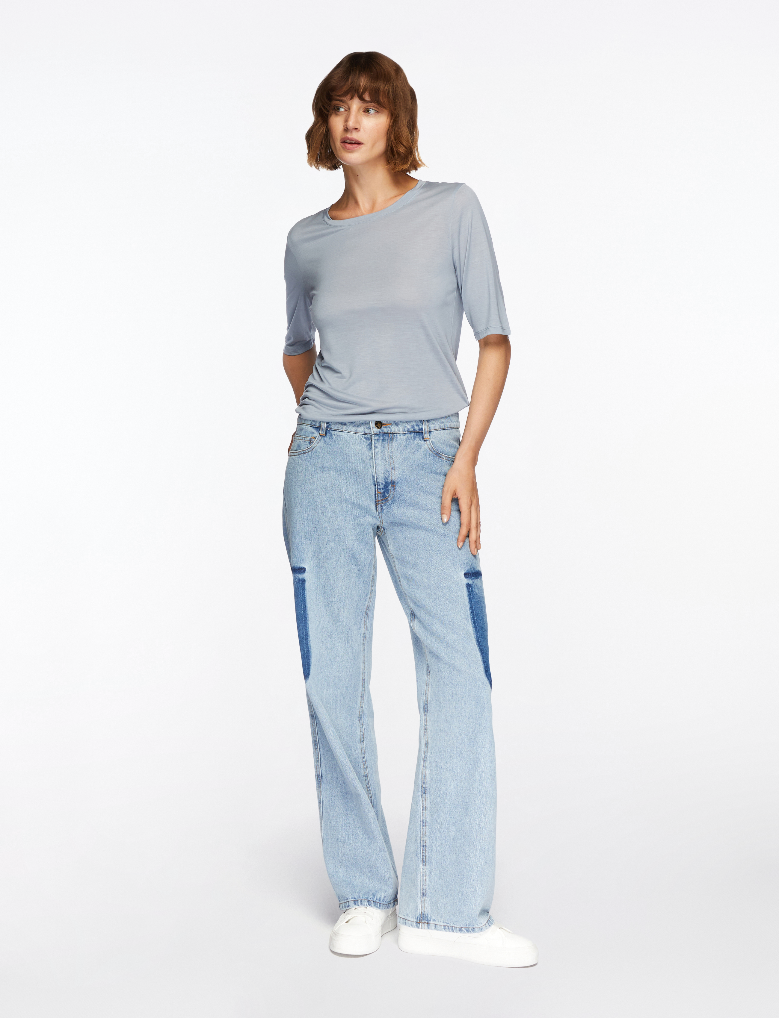 Filippa K - Elena Tee - t-shirts - fog blue - 2