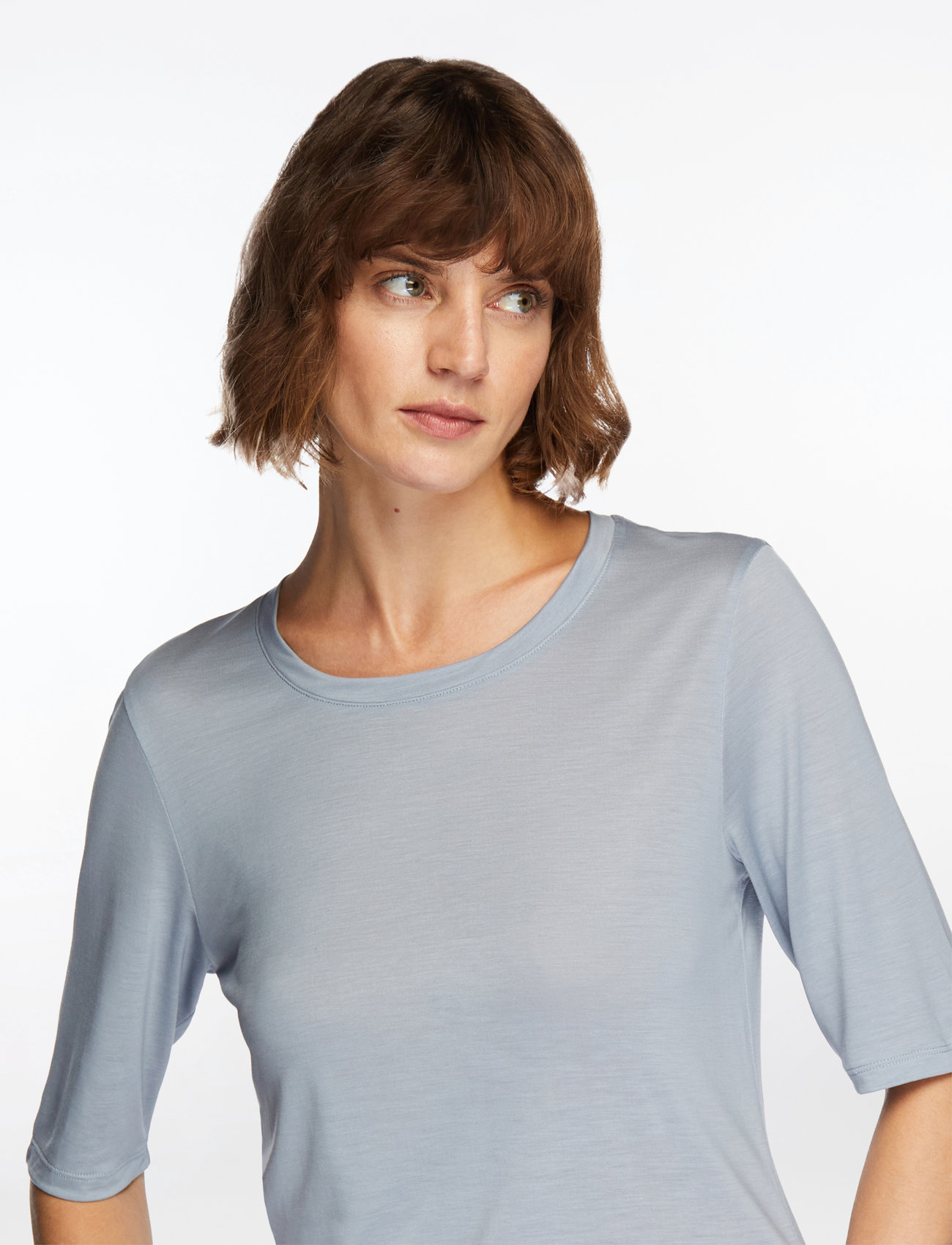 Filippa K - Elena Tee - t-shirts & tops - fog blue - 5