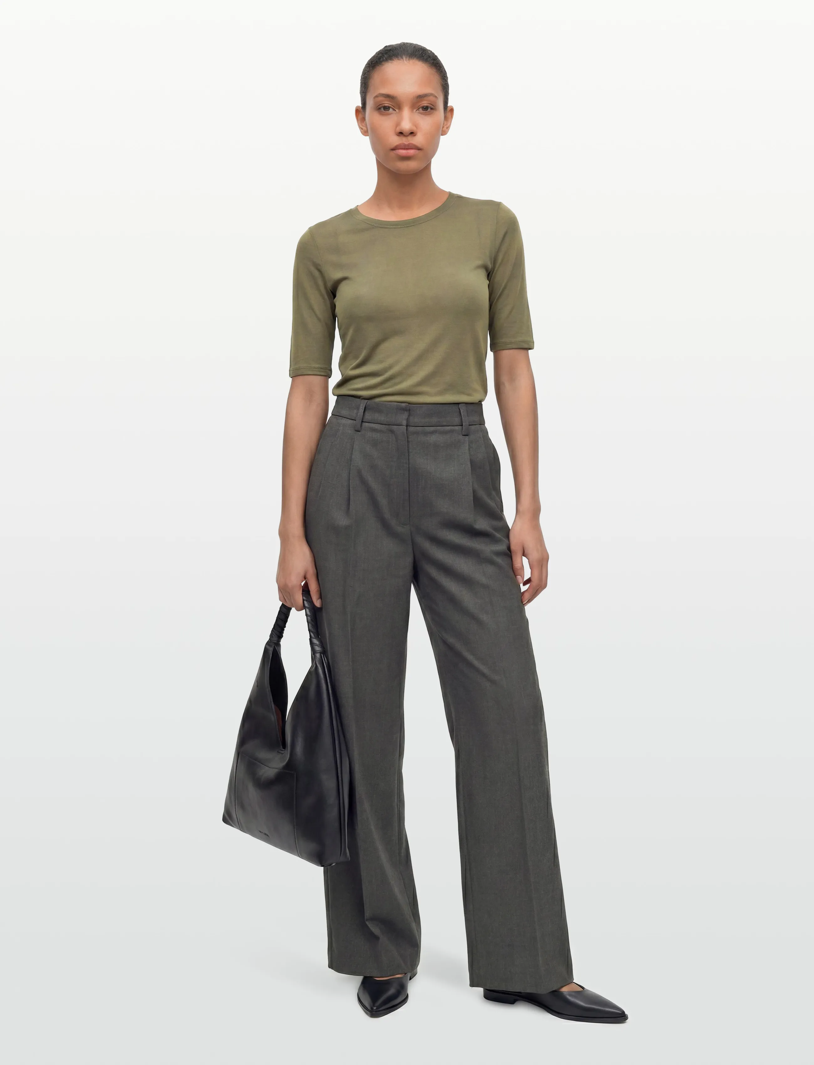 Filippa K Elena Tee - T-Shirts & Tops - LAUREL GREEN / khaki/green