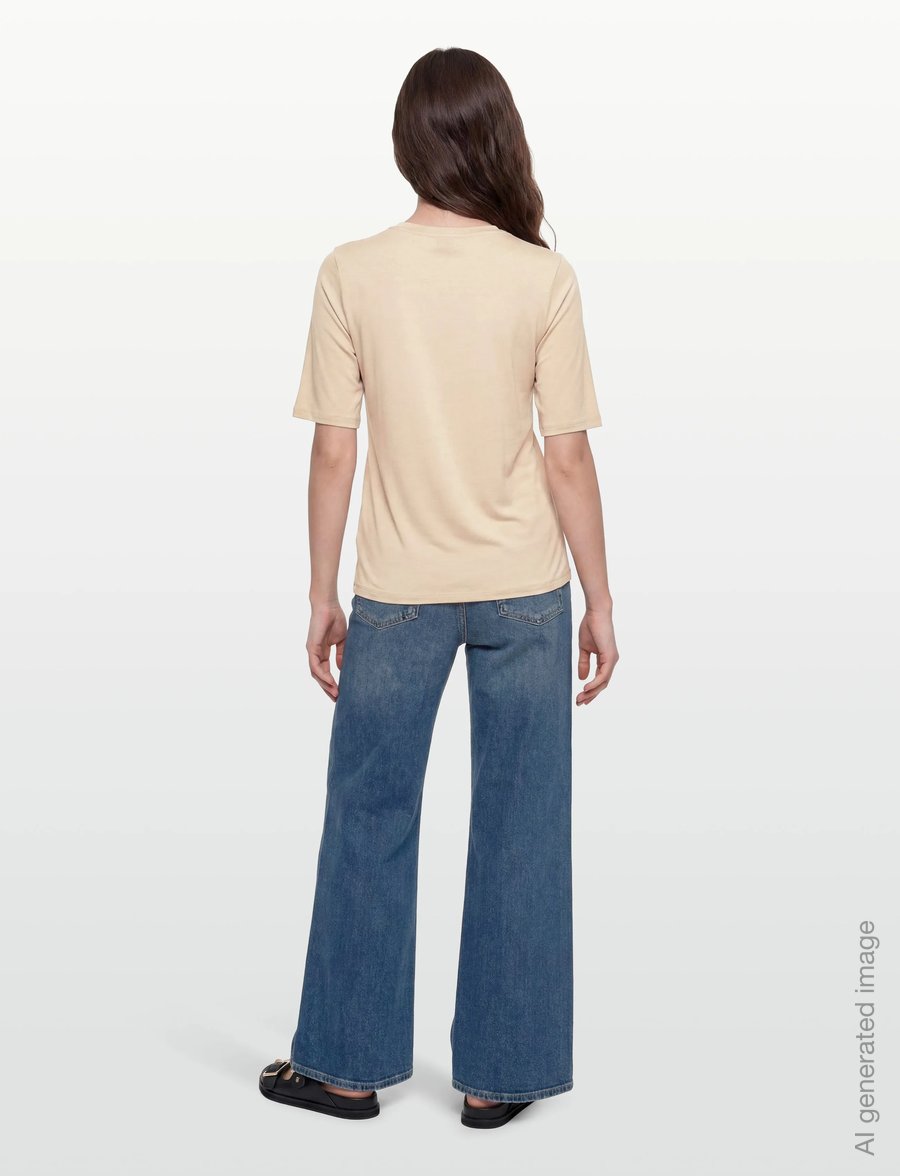 Filippa K - Elena Tee - t-krekli - pearl beige - 4