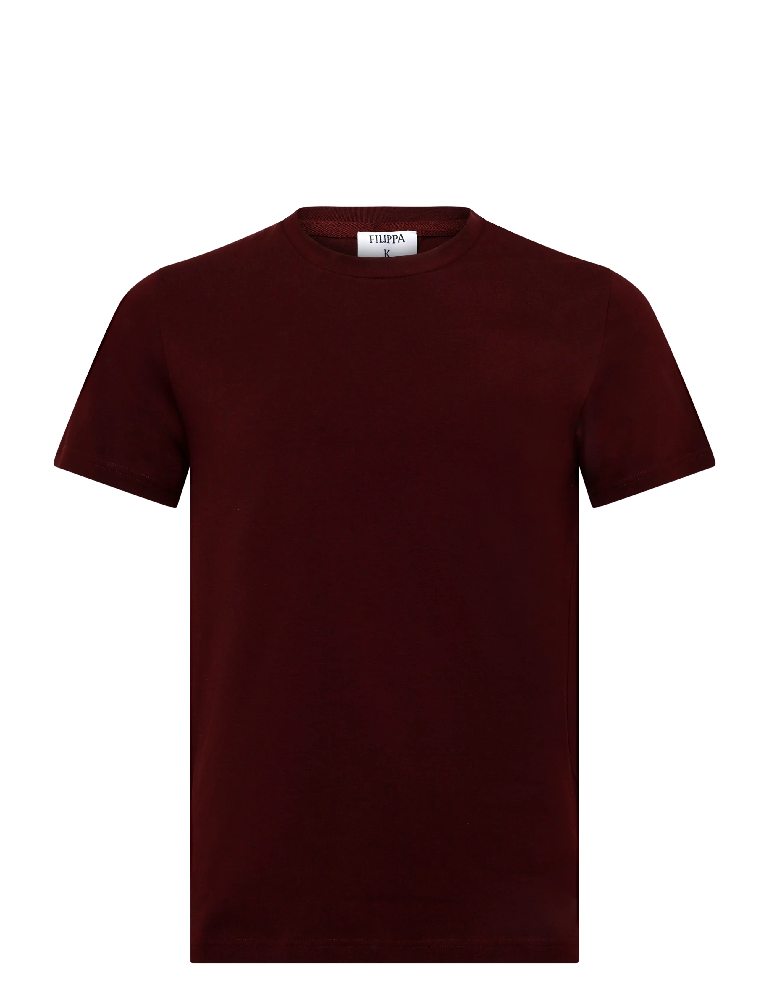 Filippa K Stretch Cotton Tee - Inspiration - DARK BURGUNDY / burgundy