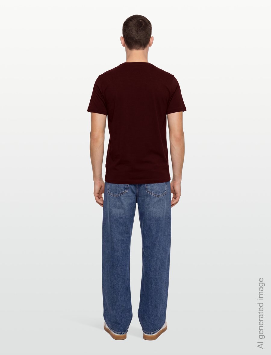 Filippa K - Stretch Cotton Tee - kortærmede t-shirts - dark burgundy - 4