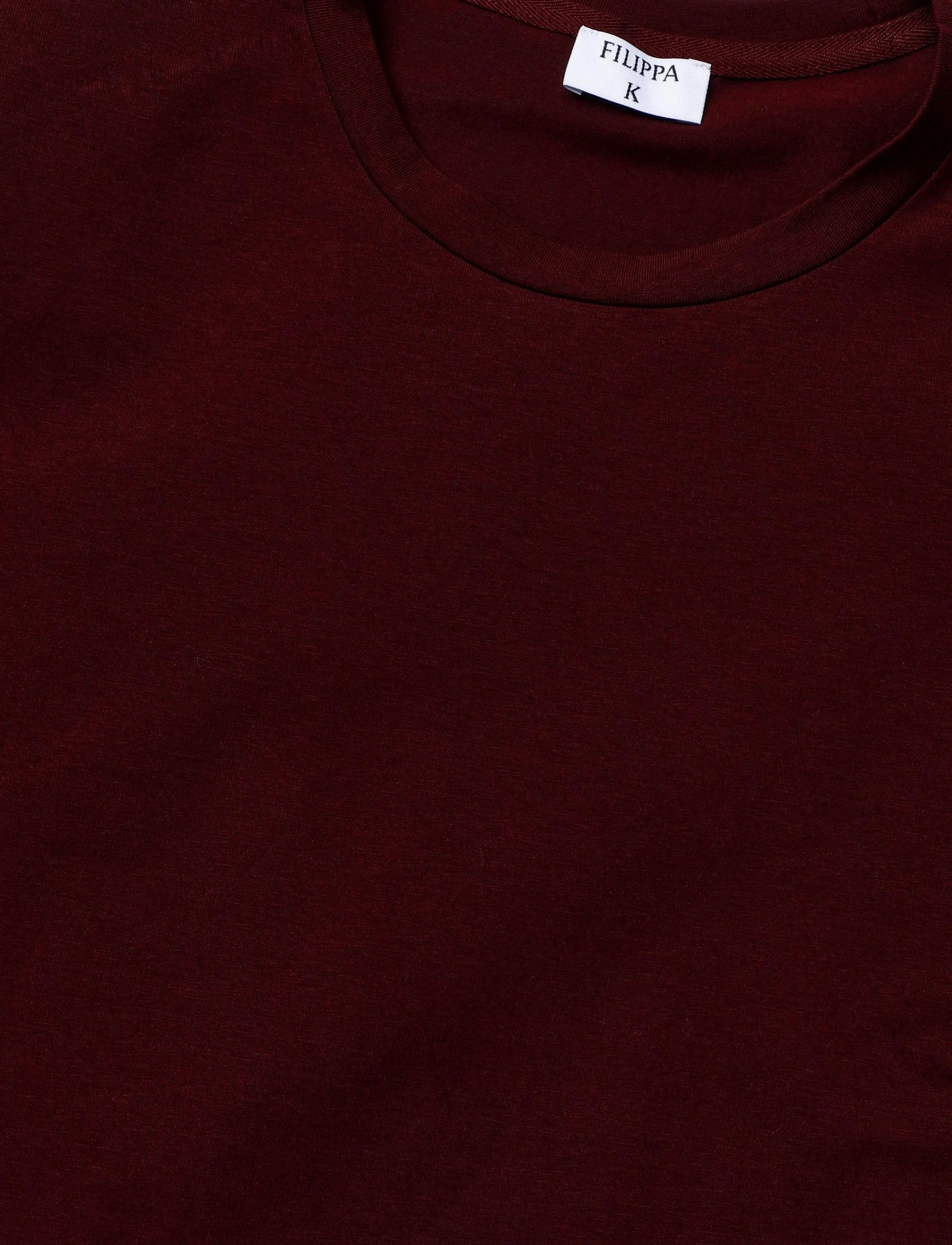 Filippa K - Stretch Cotton Tee - t-shirts - dark burgundy - 2