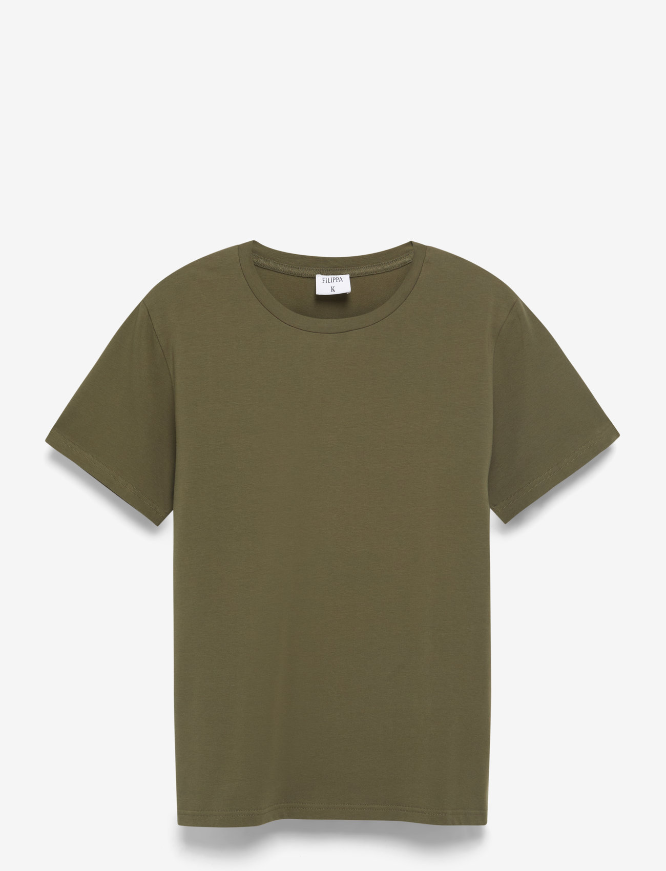 Filippa K - Stretch Cotton Tee - lühikeste varrukatega t-särgid - dark olive green - 1