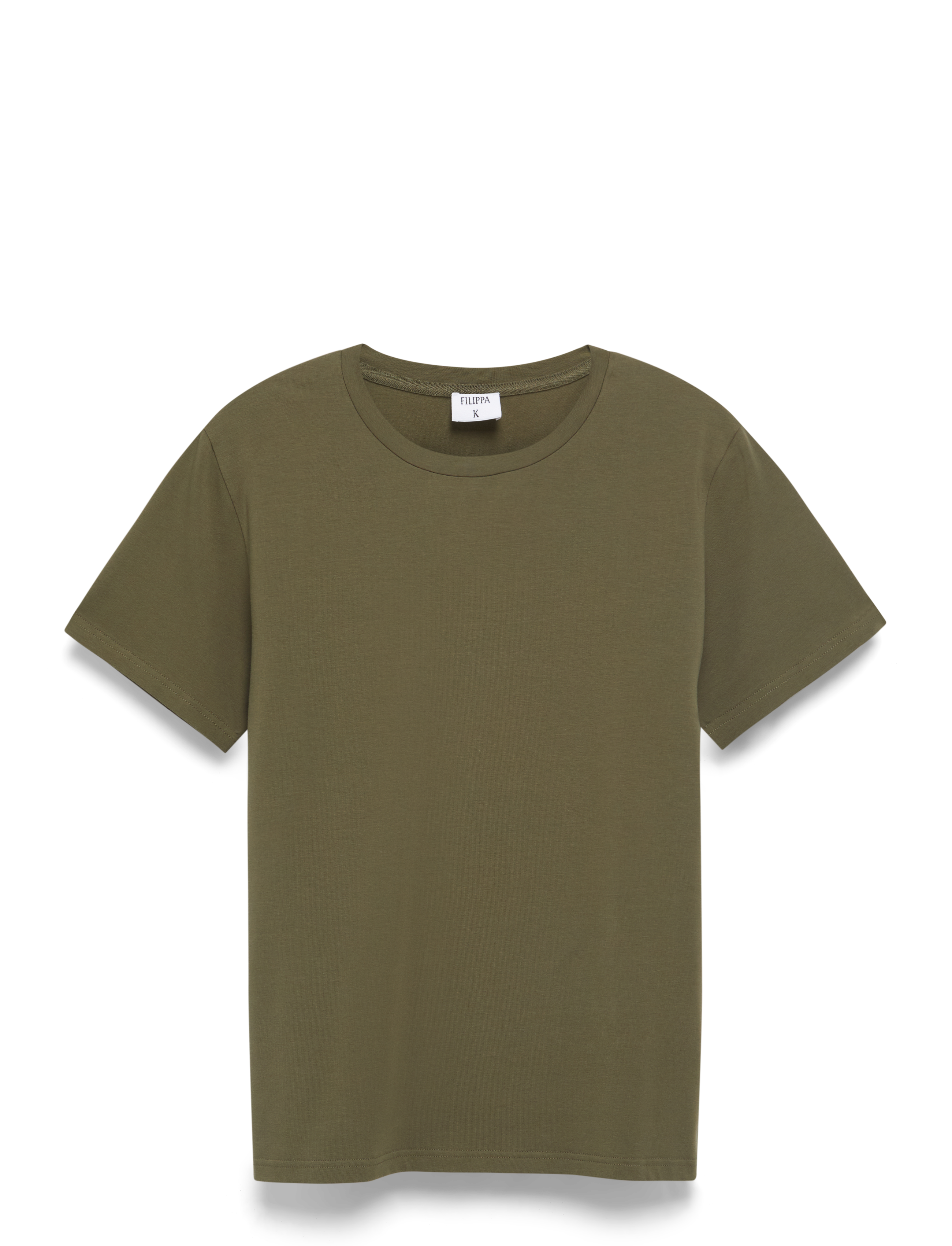 Filippa K Stretch Cotton Tee - Filippa K - DARK OLIVE GREEN / green