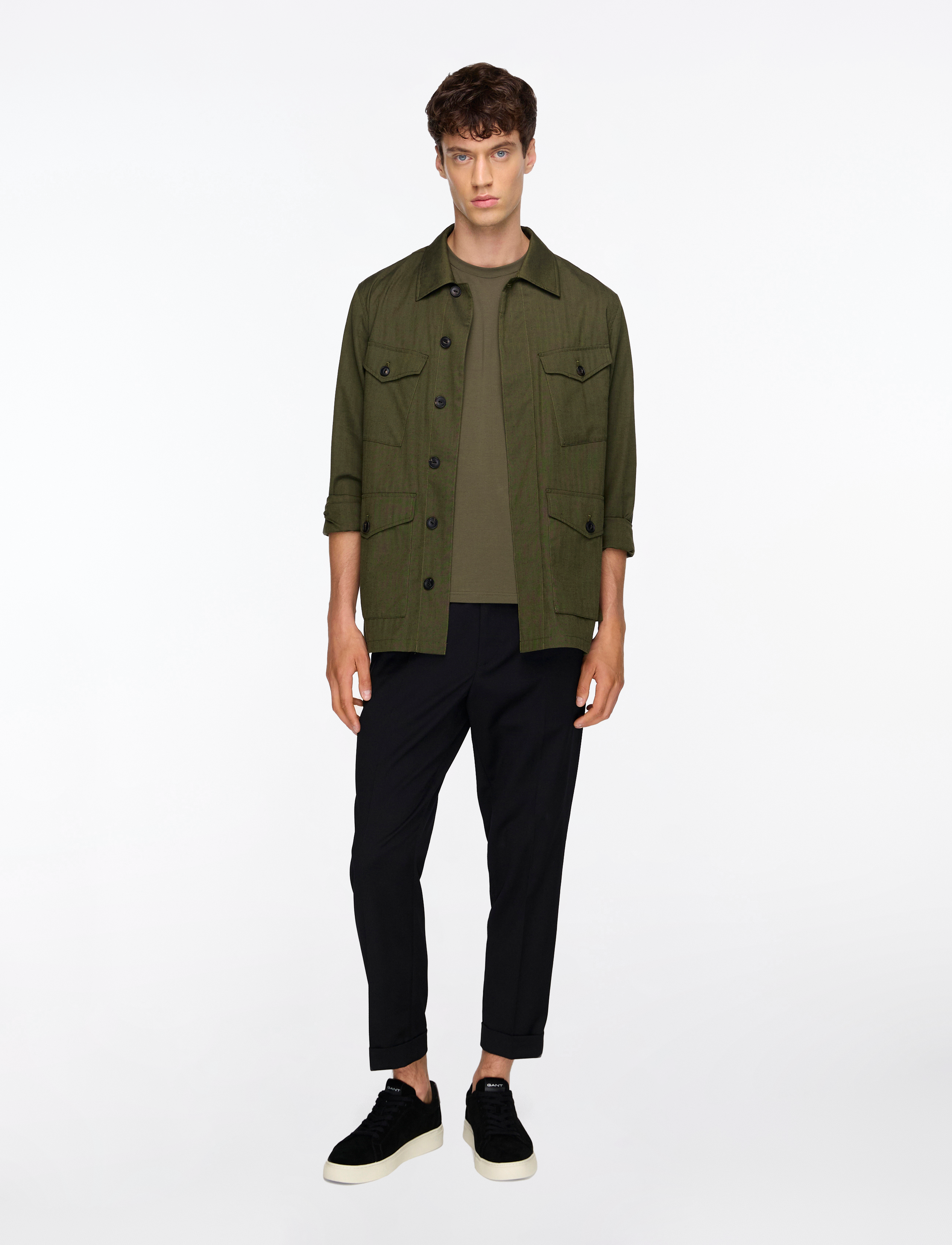 Filippa K - Stretch Cotton Tee - sünnipäevakingitused - dark olive green - 2