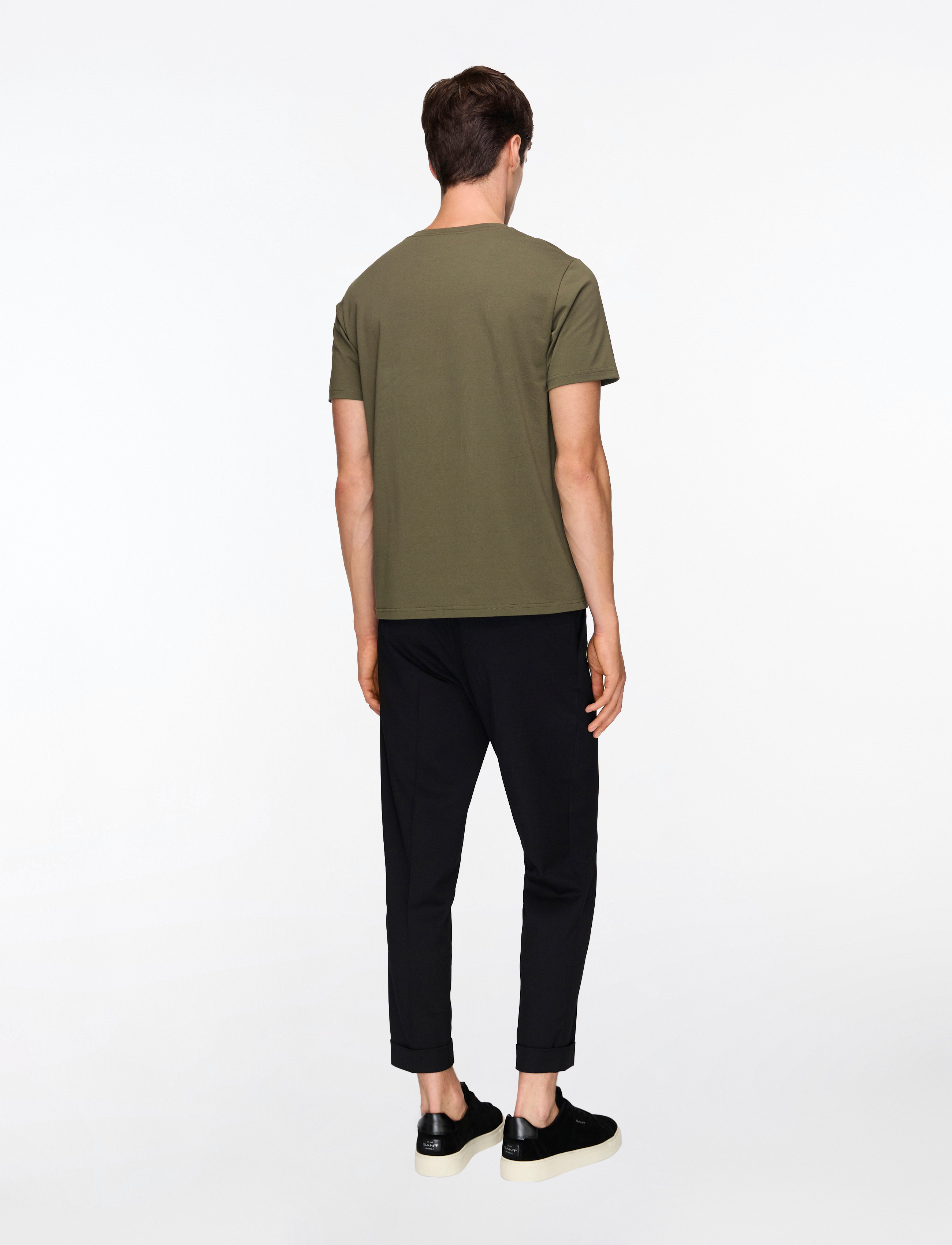 Filippa K - Stretch Cotton Tee - sünnipäevakingitused - dark olive green - 4