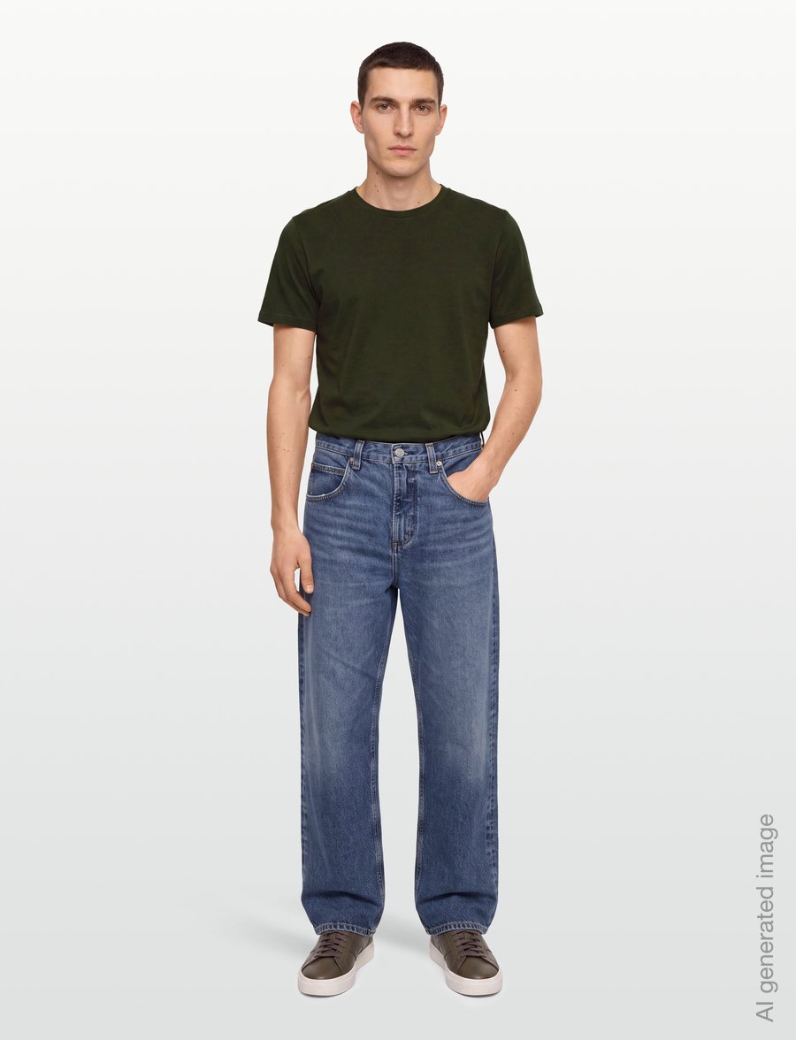 Filippa K - Stretch Cotton Tee - kurzärmelig - ebony brown - 0