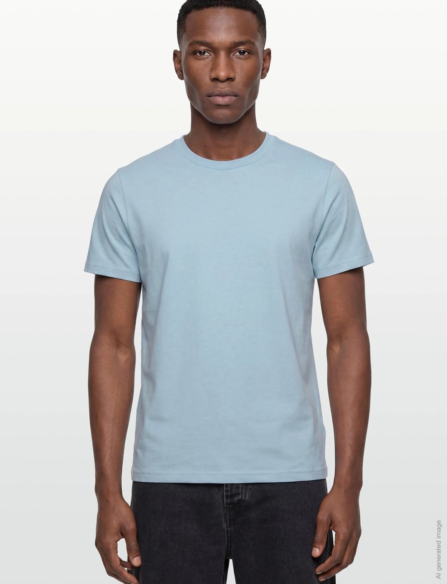 Filippa K - Stretch Cotton Tee - stutterma bolir - frost blue - 3