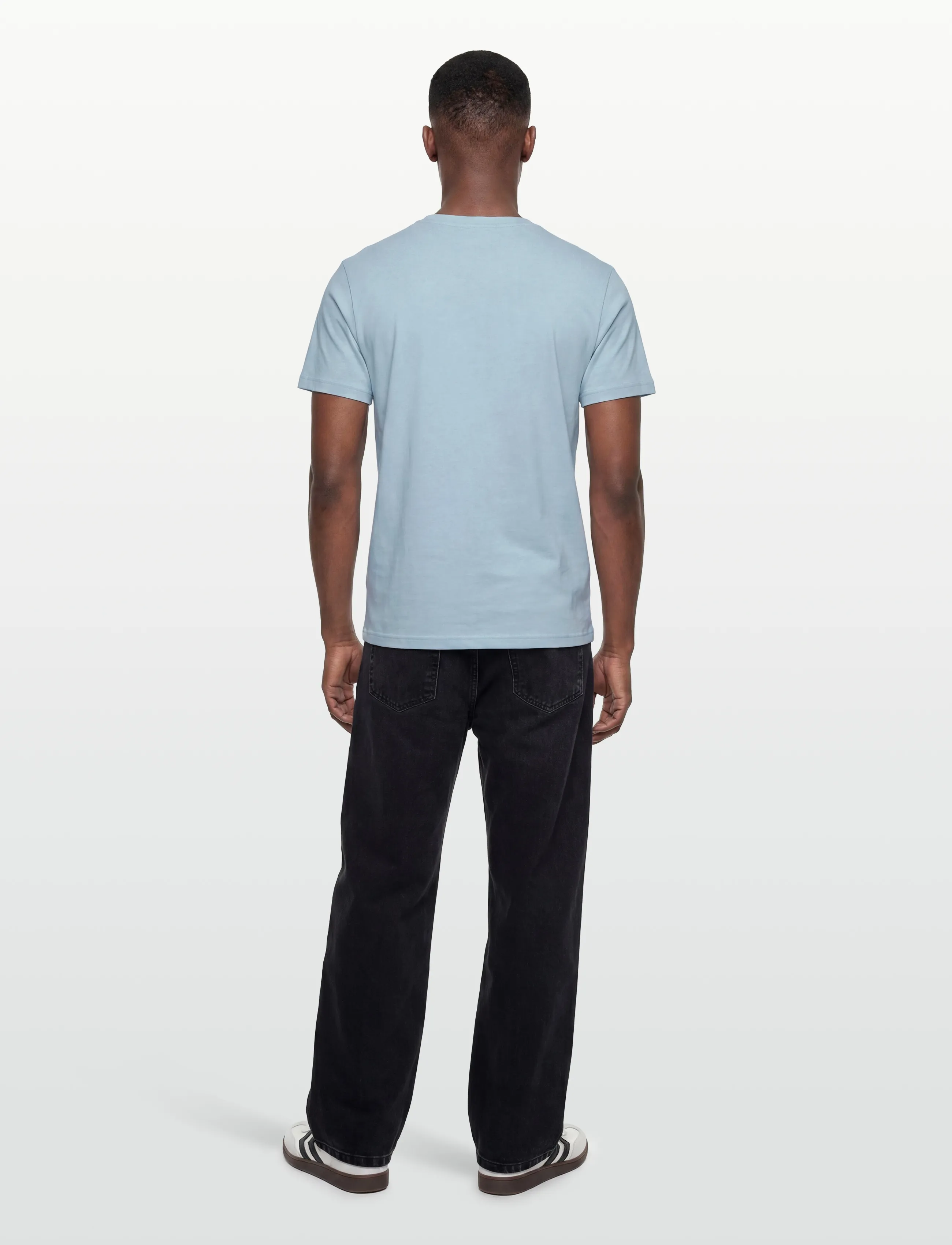Filippa K - Stretch Cotton Tee - stutterma bolir - frost blue - 4
