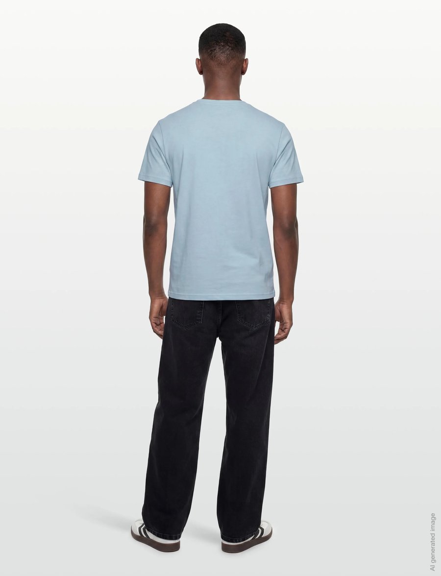 Filippa K - Stretch Cotton Tee - stutterma bolir - frost blue - 4