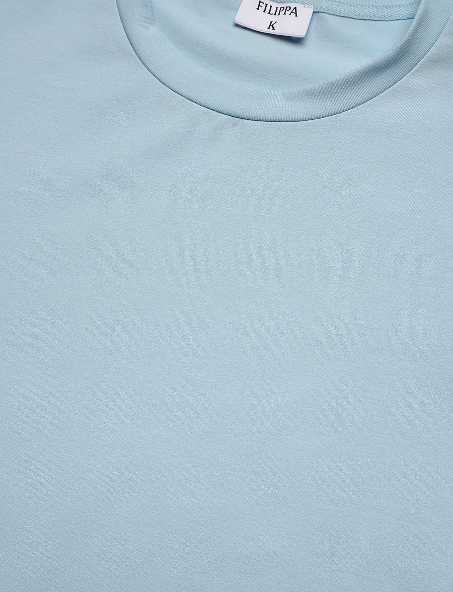 Filippa K - Stretch Cotton Tee - stutterma bolir - frost blue - 5