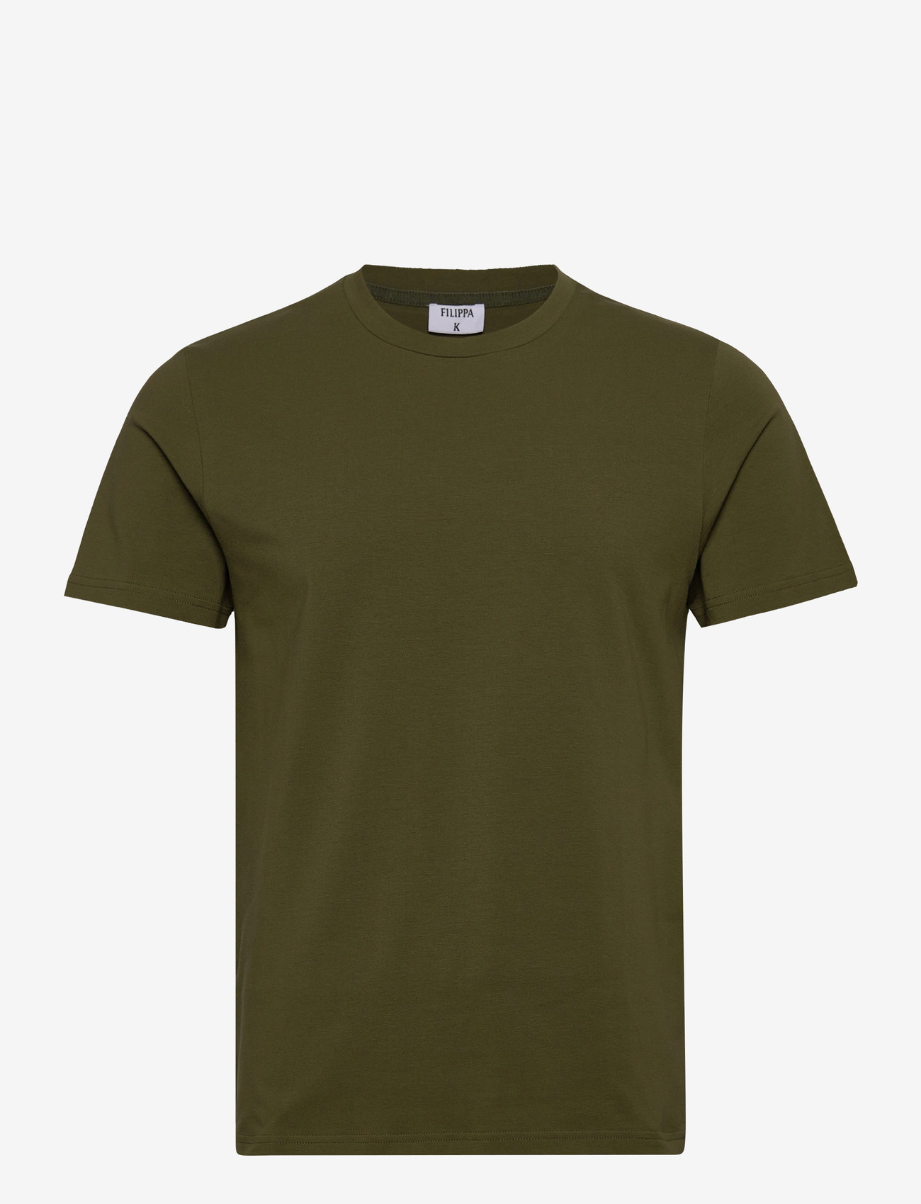 Filippa K - Stretch Cotton Tee - kortärmade t-shirts - laurel green - 0