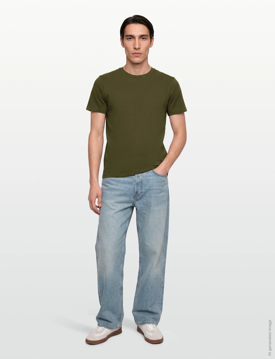 Filippa K - Stretch Cotton Tee - short-sleeved t-shirts - laurel green - 0