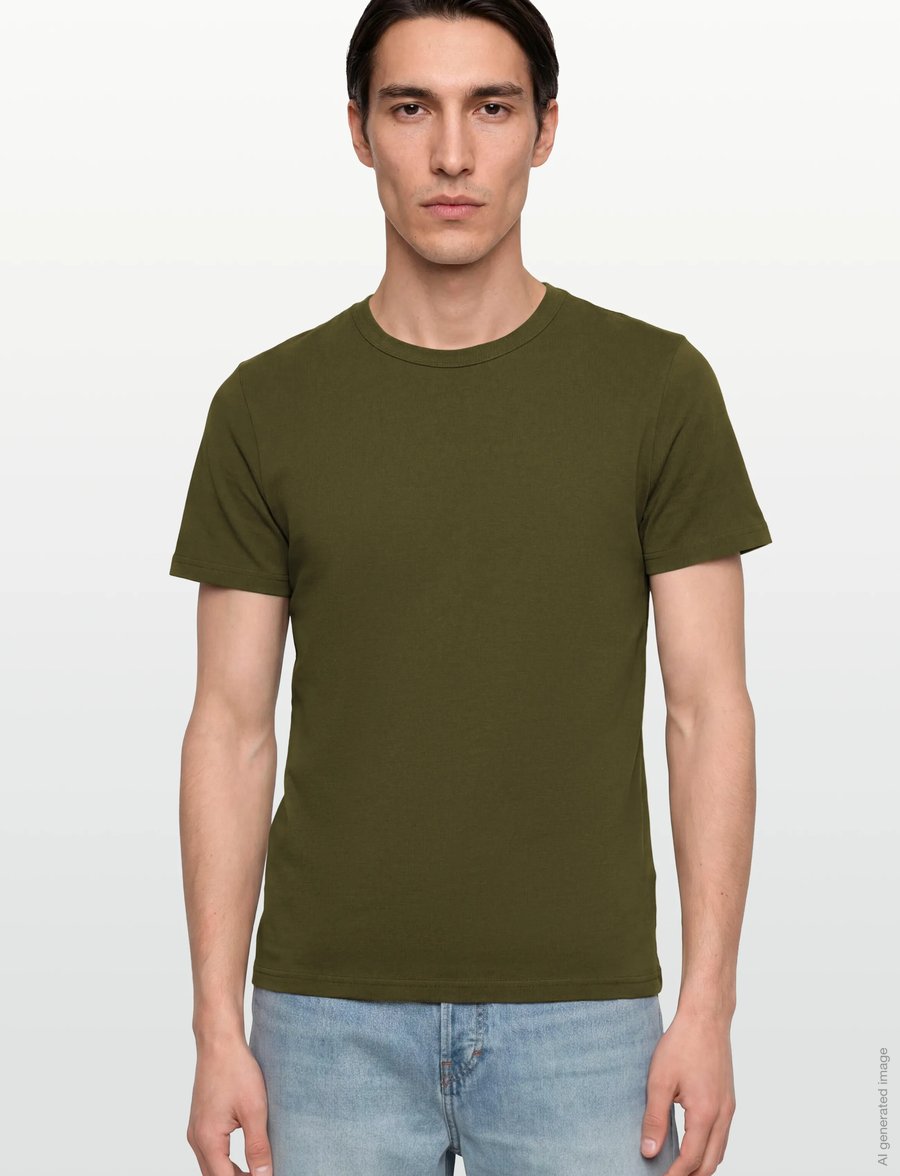 Filippa K - Stretch Cotton Tee - short-sleeved t-shirts - laurel green - 3