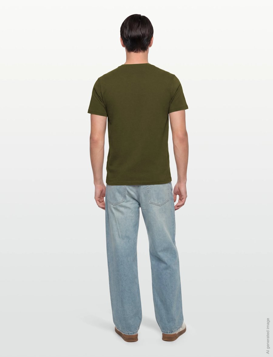 Filippa K - Stretch Cotton Tee - short-sleeved t-shirts - laurel green - 4