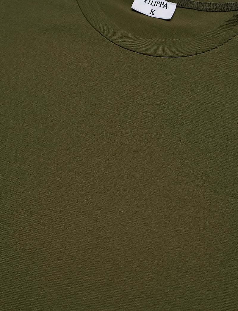 Filippa K - Stretch Cotton Tee - kortärmade t-shirts - laurel green - 2