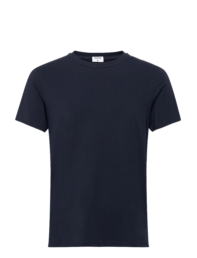 Filippa K - Stretch Cotton Tee - lyhythihaiset - navy - 0