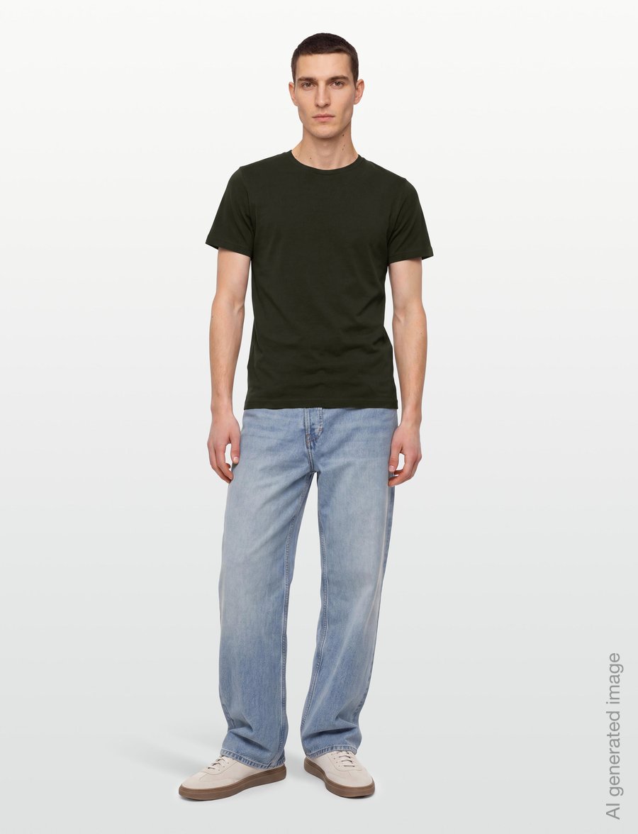Filippa K - Stretch Cotton Tee - kurzärmelig - night green - 0