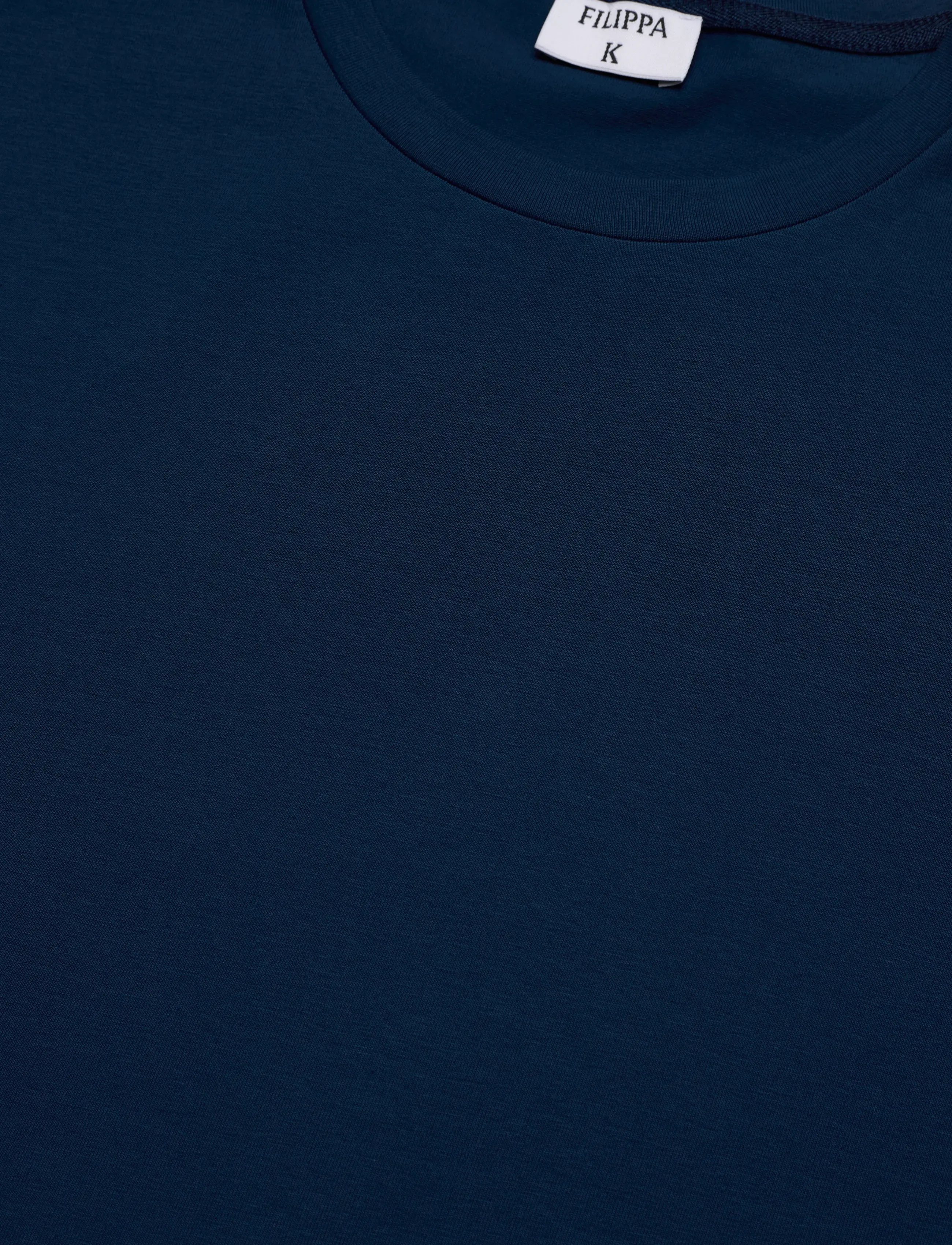 Filippa K - Stretch Cotton Tee - kortärmade t-shirts - night teal - 5