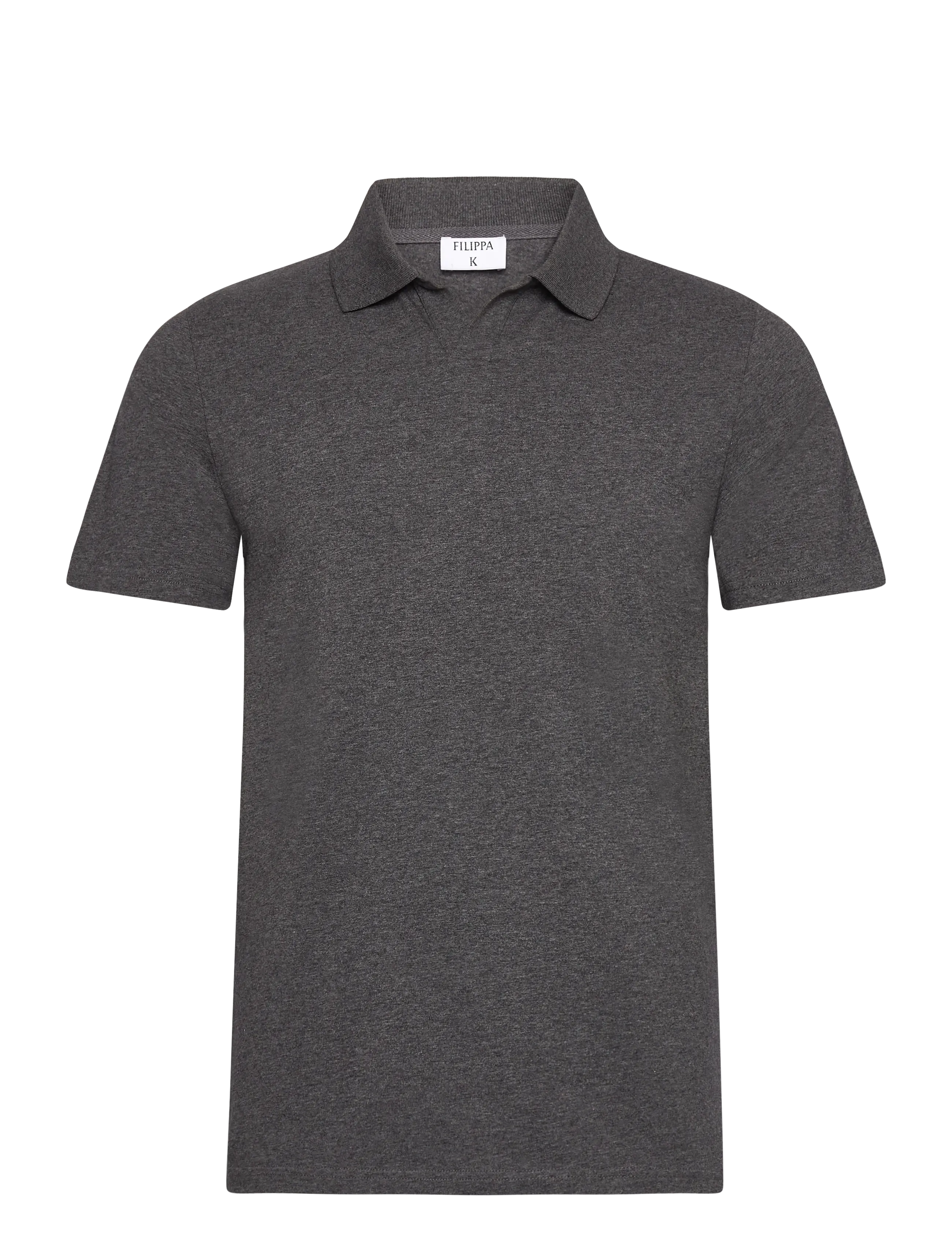 Filippa K Stretch Cotton Polo T-Shirt - Filippa K - ANTHRACITE MELANGE / grey