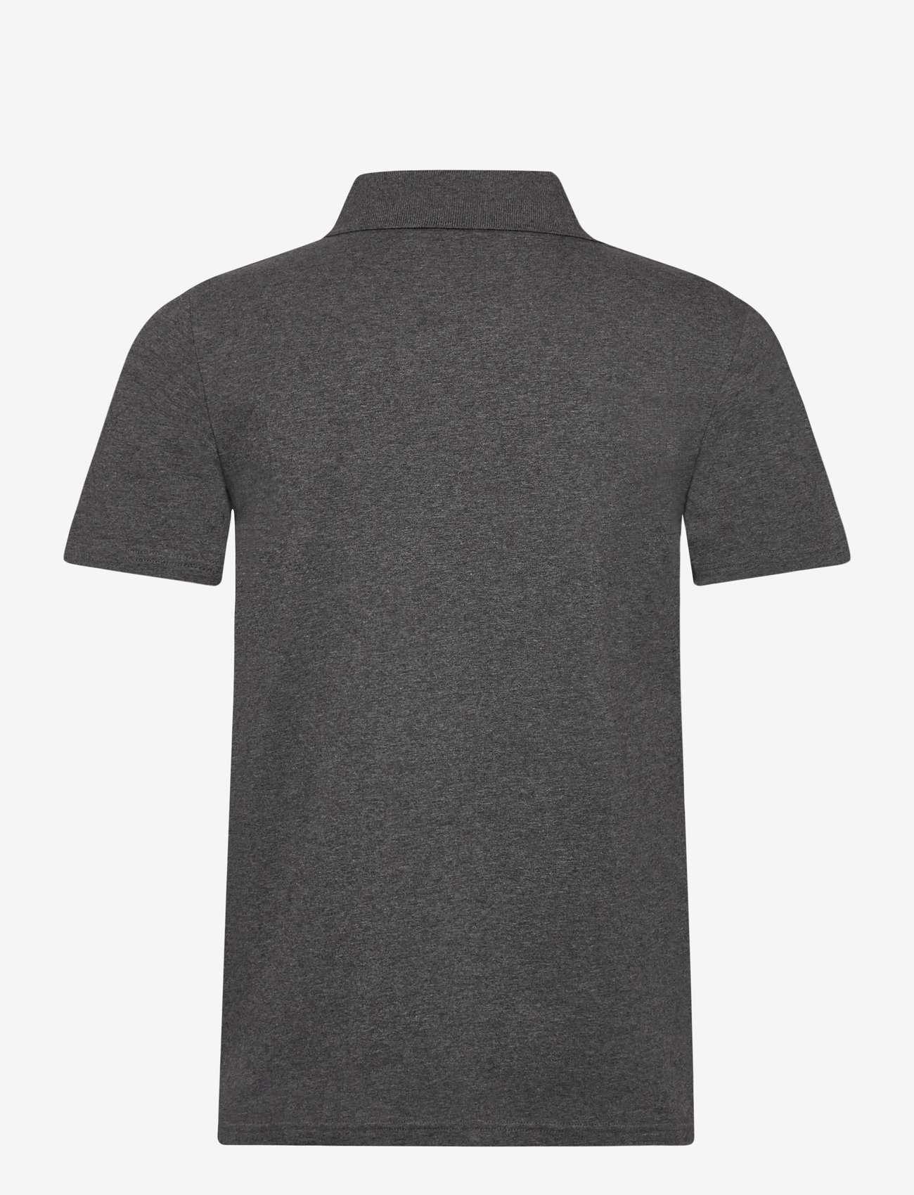 Filippa K - Stretch Cotton Polo T-Shirt - kortærmede poloer - anthracite melange - 1