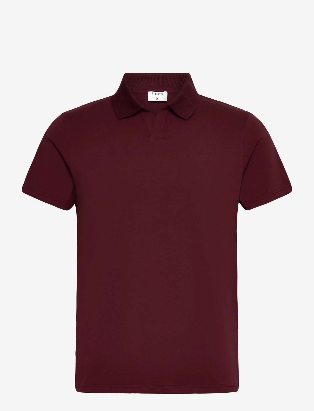 Filippa K - Stretch Cotton Polo T-Shirt - lühikeste varrukatega polod - burgundy - 0