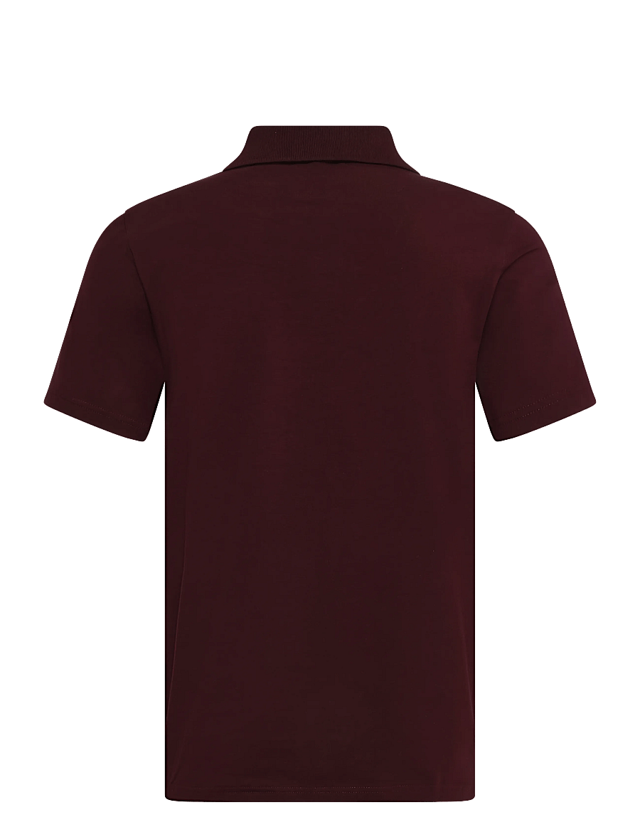 Filippa K - Stretch Cotton Polo T-Shirt - kurzärmelig - dark burgundy - 2