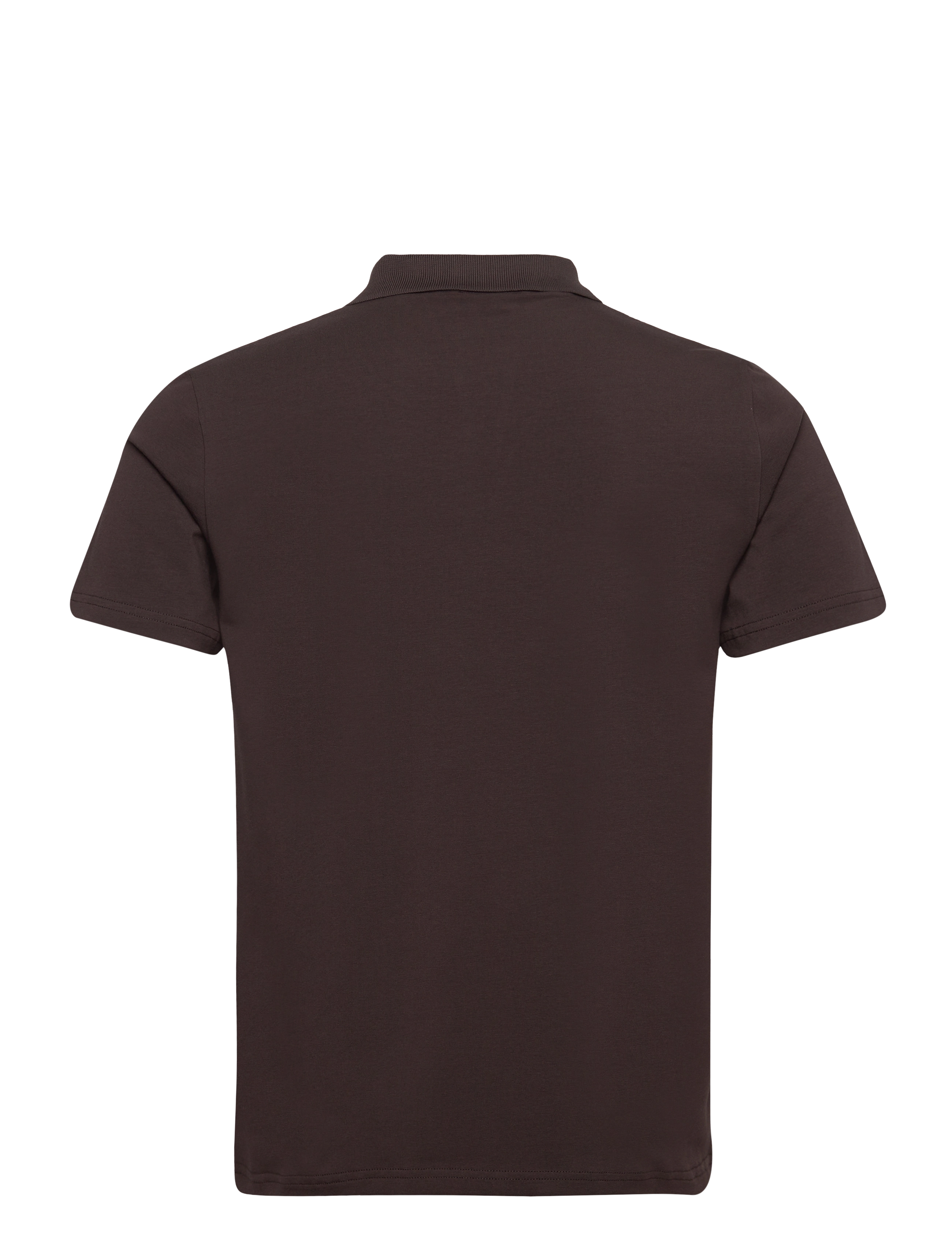 Filippa K - Stretch Cotton Polo T-Shirt - kortærmede poloer - dark chocolate - 1