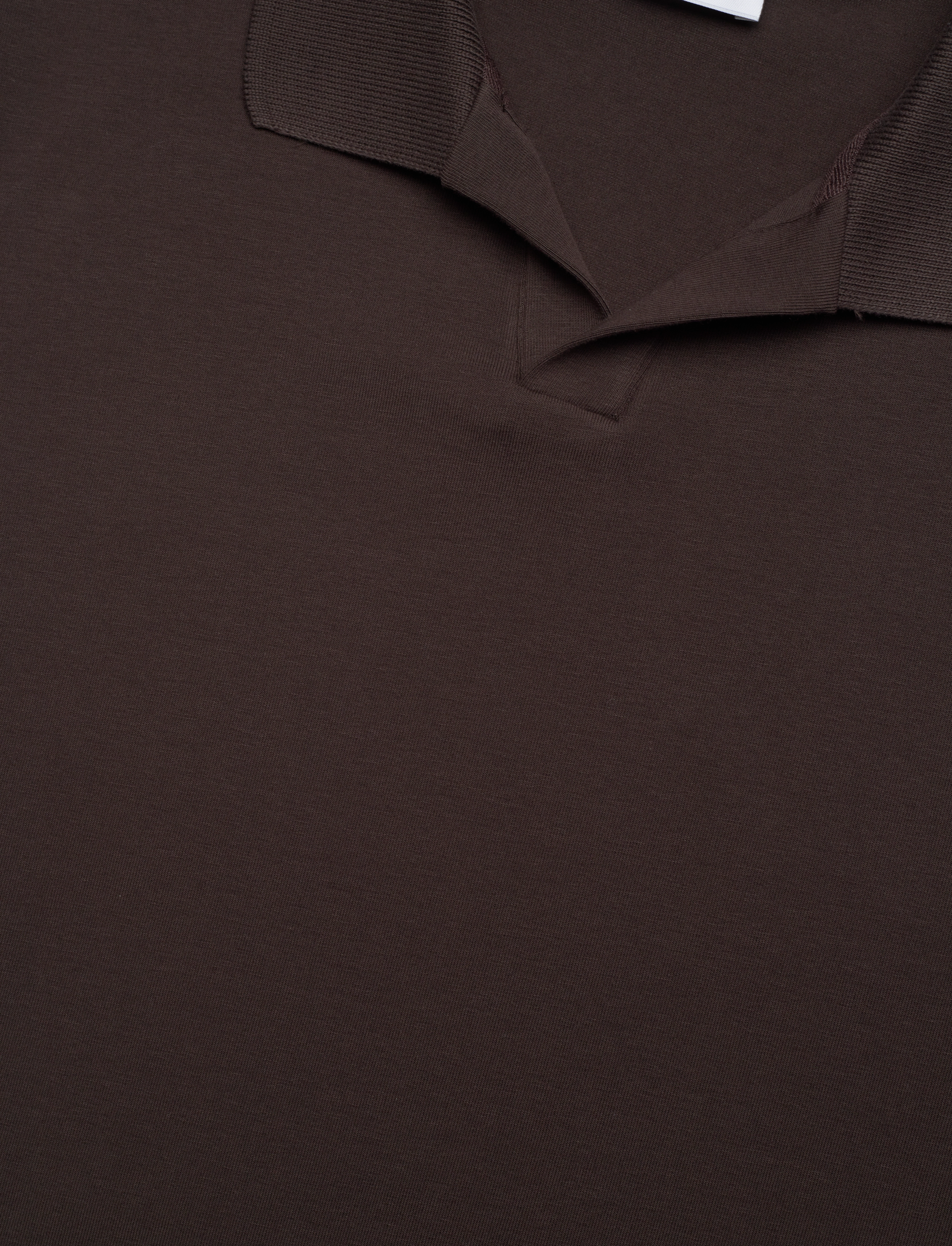 Filippa K - Stretch Cotton Polo T-Shirt - kortærmede poloer - dark chocolate - 2