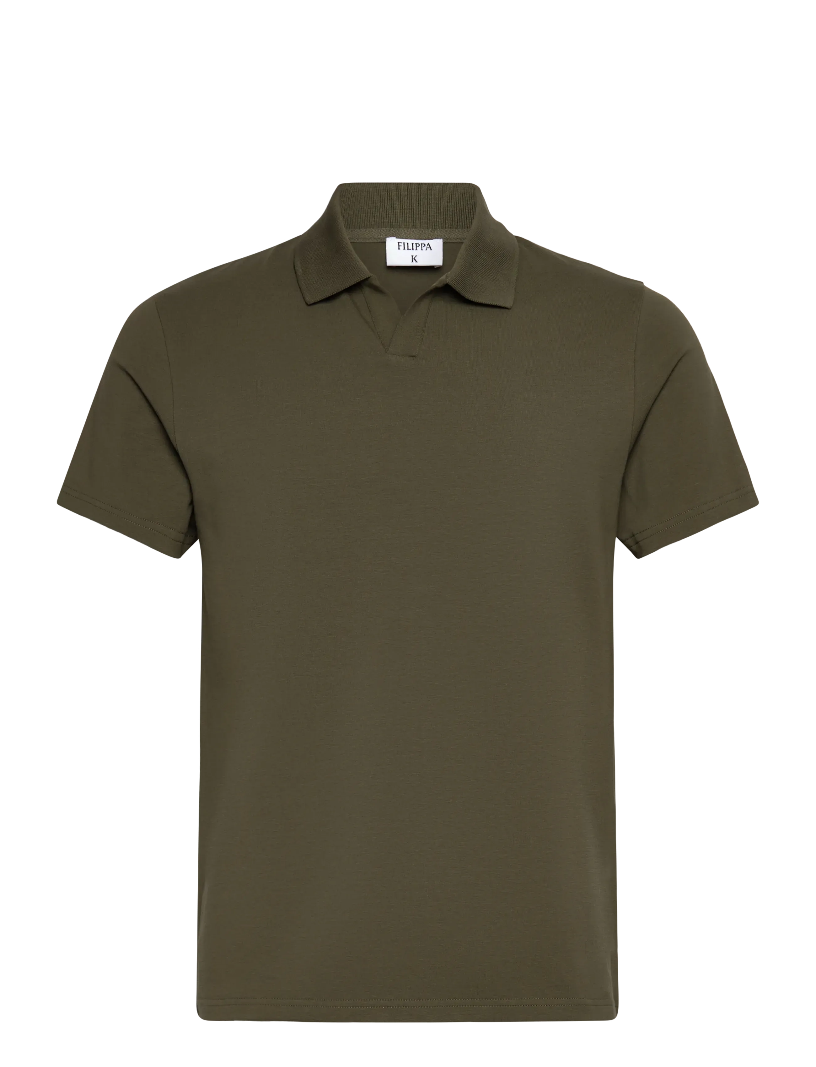 Filippa K Stretch Cotton Polo T-Shirt - Polosärgid - DARK OLIVE GREEN / khaki/green