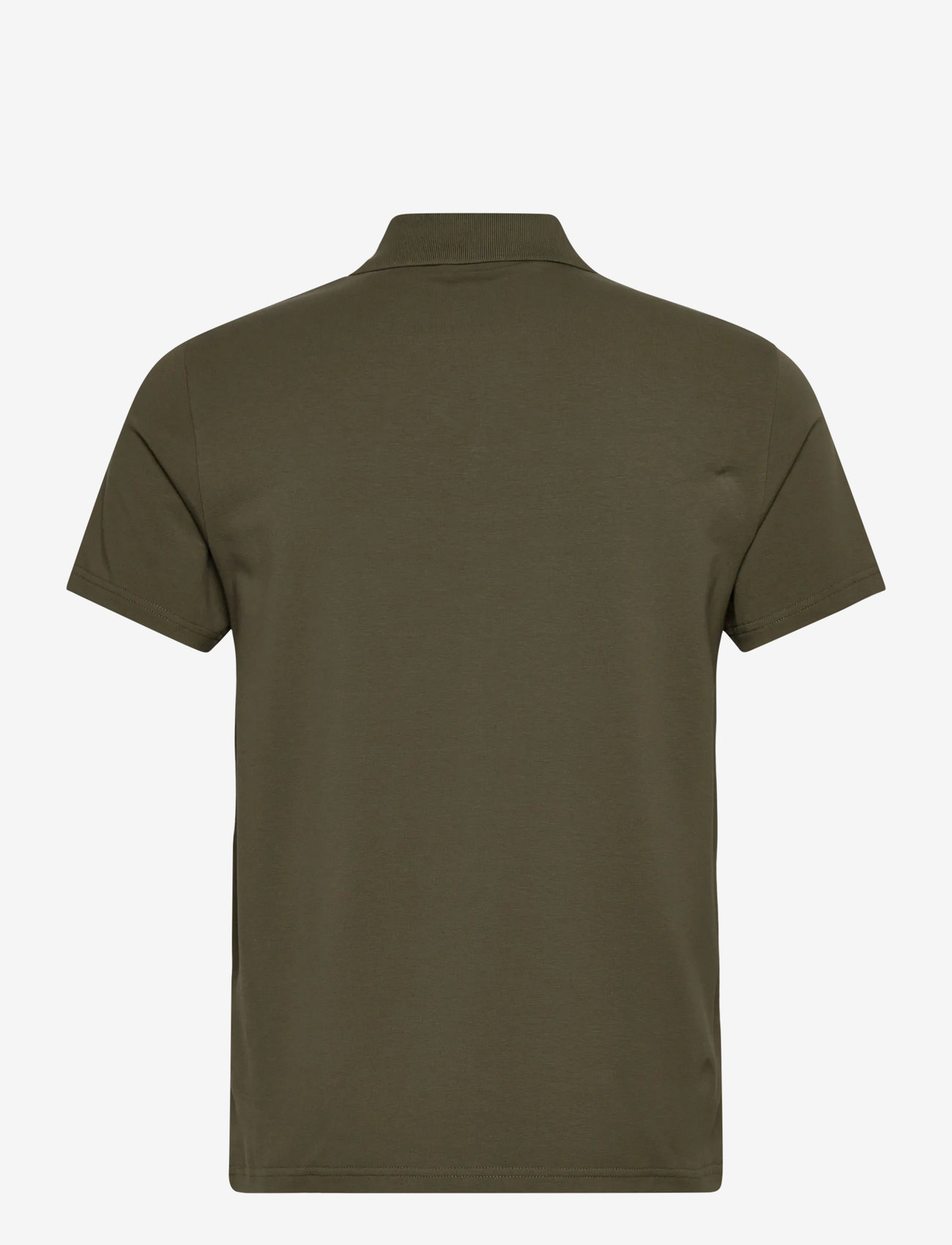 Filippa K - Stretch Cotton Polo T-Shirt - kortærmede poloer - dark olive green - 1