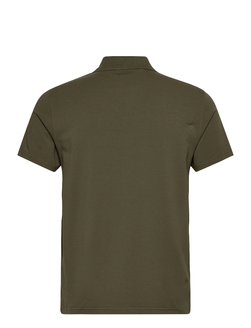 Filippa K - Stretch Cotton Polo T-Shirt - kortærmede poloer - dark olive green - 1