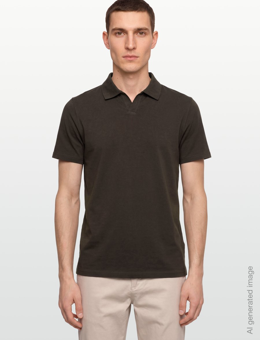 Filippa K - Stretch Cotton Polo T-Shirt - kortärmade pikéer - ebony brown - 3