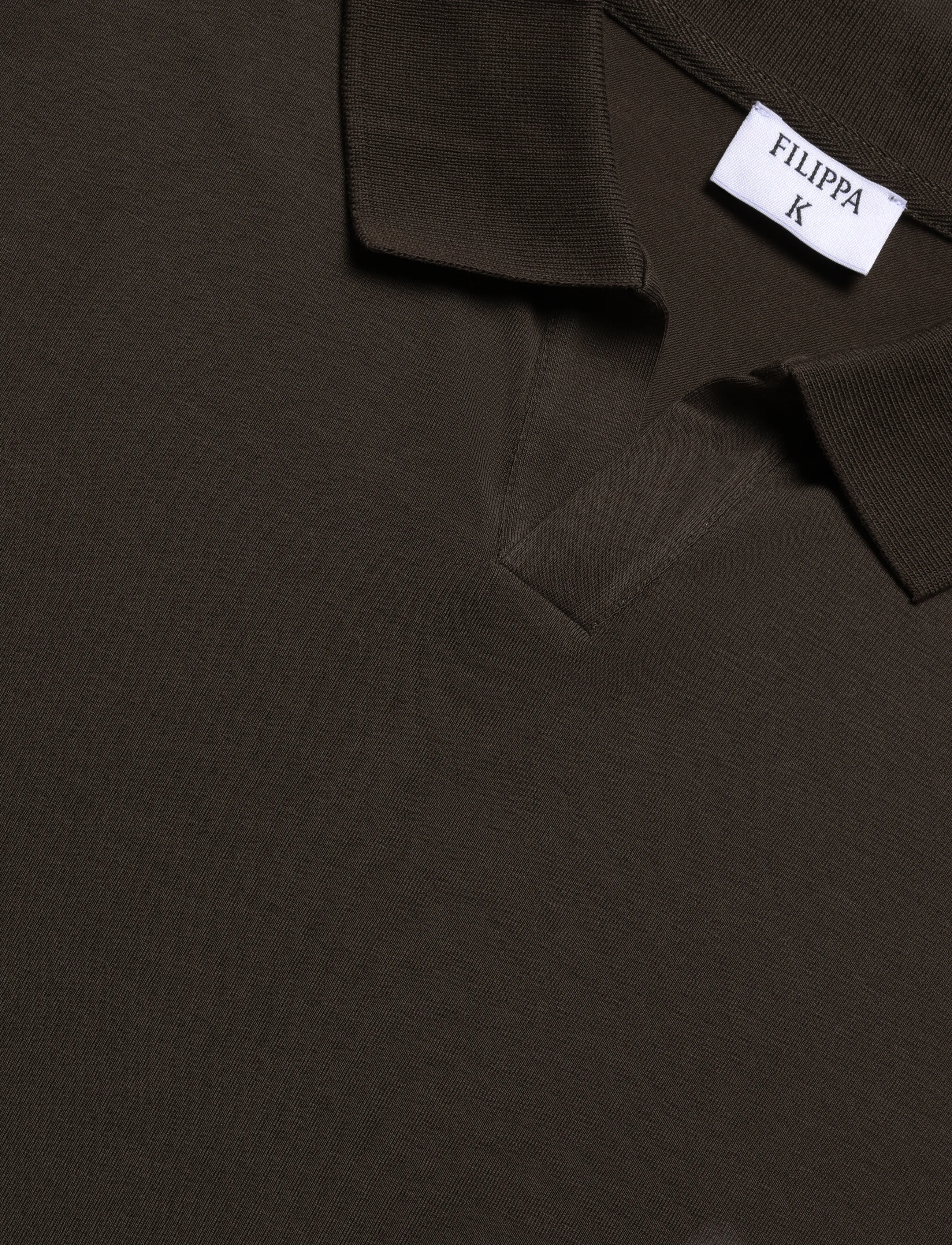Filippa K - Stretch Cotton Polo T-Shirt - lühikeste varrukatega polod - ebony brown - 2