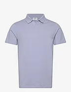 Stretch Cotton Polo T-Shirt - FADED BLUE