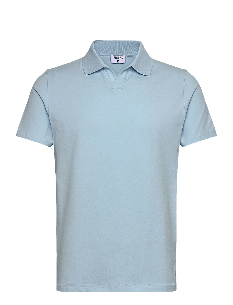 Filippa K - Stretch Cotton Polo T-Shirt - polo shirts - frost blue - 0