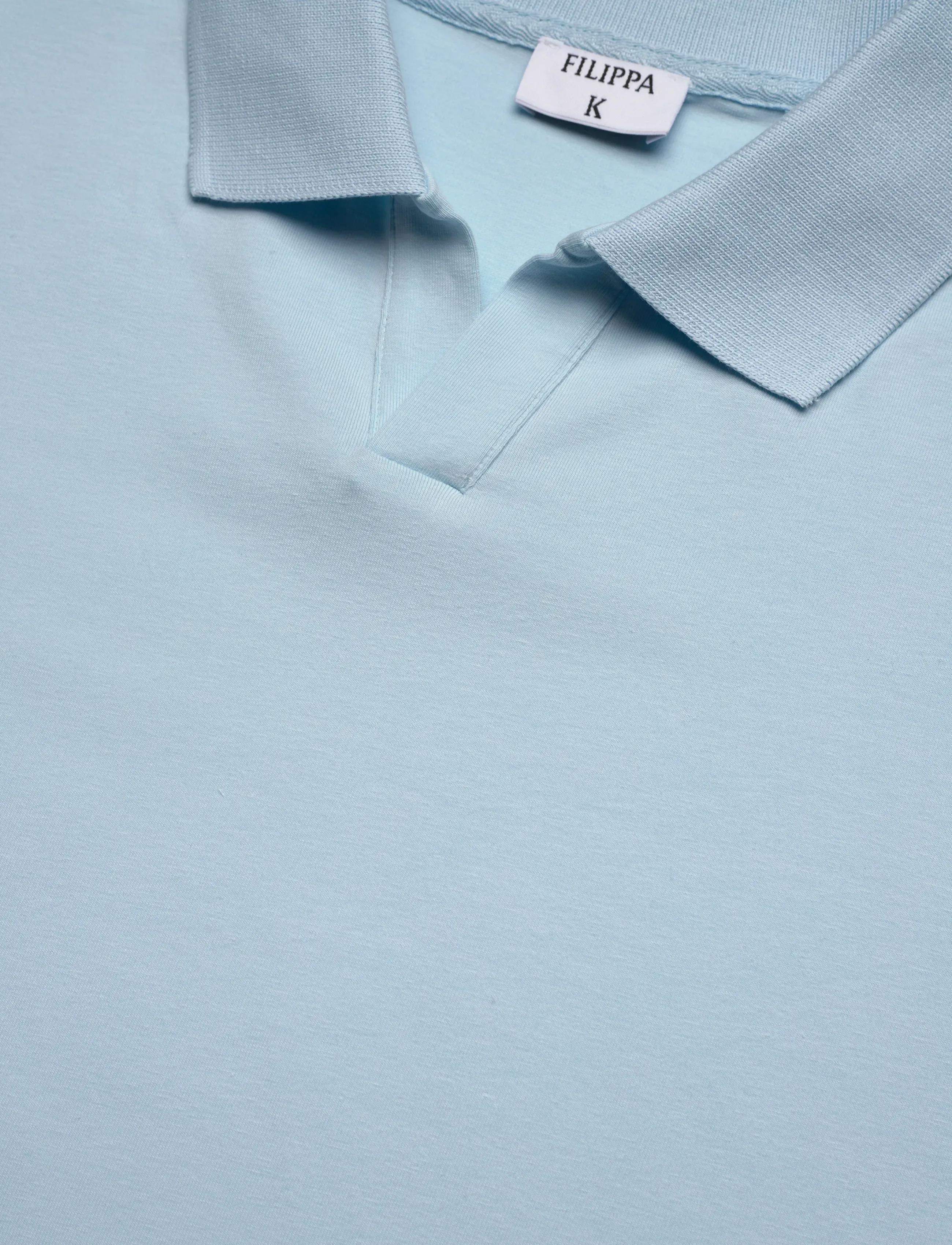 Filippa K - Stretch Cotton Polo T-Shirt - kortärmade pikéer - frost blue - 2