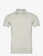 Stretch Cotton Polo T-Shirt - GREEN GREY