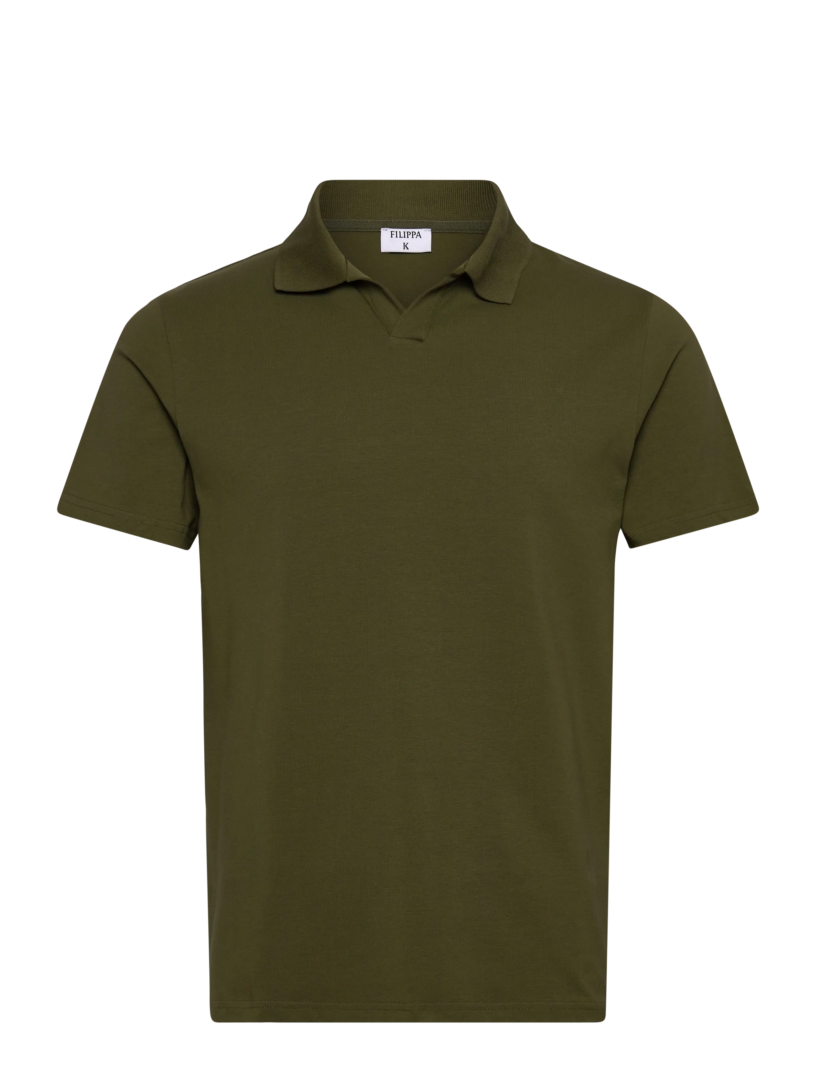 Filippa K - Stretch Cotton Polo T-Shirt - kortærmede poloer - laurel green - 1