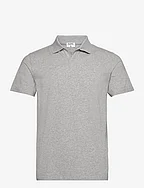 Stretch Cotton Polo T-Shirt - LIGHT GREY