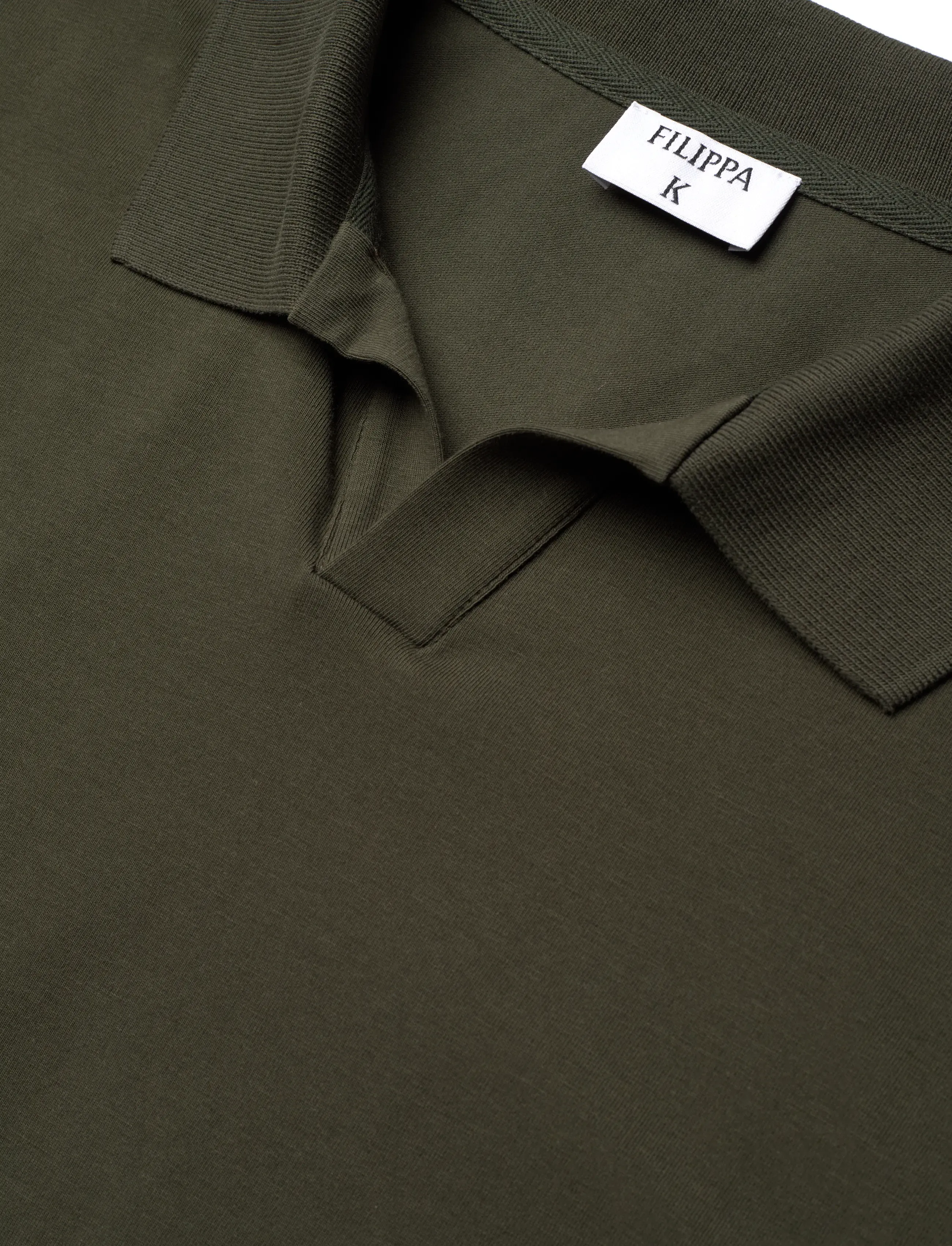 Filippa K - Stretch Cotton Polo T-Shirt - kortærmede poloer - midnight olive - 5