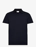 Stretch Cotton Polo T-Shirt - NAVY